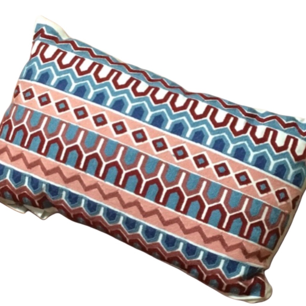 JCPENNEY HOME Ogee Embroidery Rectangular Throw Pillow